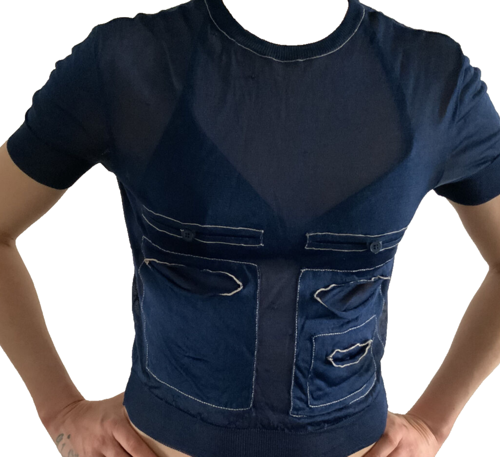 BALENCIAGA Iconic 2003 TOP with POCKETS by NICOLAS GHESQUIÈRE (S-M