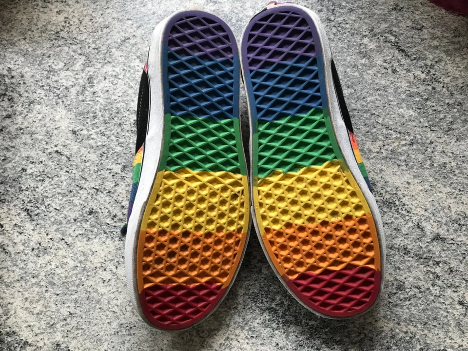 Van trainers shoes size  5.5 womens ice cream multi colours - Image 4 of 4