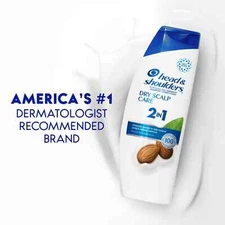 Head and Shoulders 2 in 1 Dandruff Shampoo and Conditioner,Dry Scalp Care,8.45oz