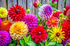 mixed large dahlia 75 seeds.  large variety, 3'-6' tall, blooms first year