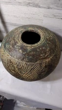 Handcrafted Antique Water Jug Pitcher Pot West Africa Ghana Primitive Pottery €∆