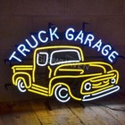 Truck Garage Auto Car Neon Light Sign Garage Decor Room Handmade Glass 24"x16"