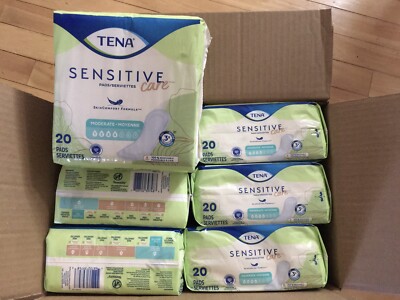 6 Pkgs-20ct each~120pads~Tena Intimates Sensitive Care~ModerateControl~Overnight