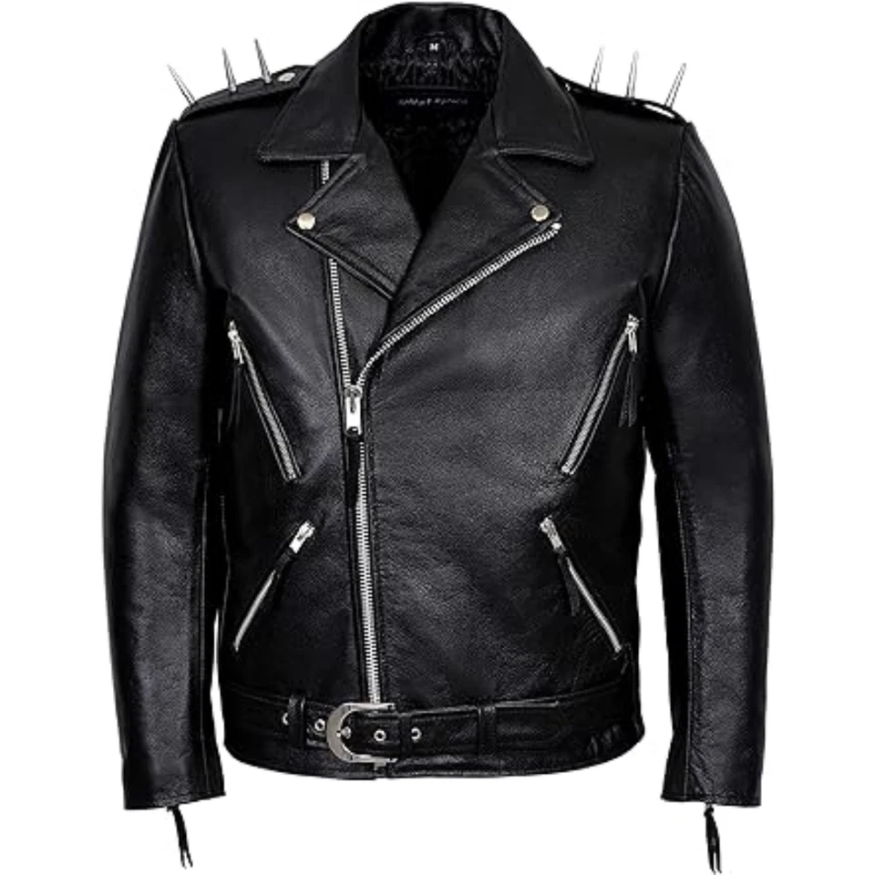 ジャケット・アウター 00s Prensa Single leather jacket Cowhide Amazon.com: A&H Apparel - Men's Motorcycle Genuine Cowhide