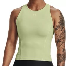 Under Armour Women’s HeatGear Racerback Tank Top Size L NWT Pale Green