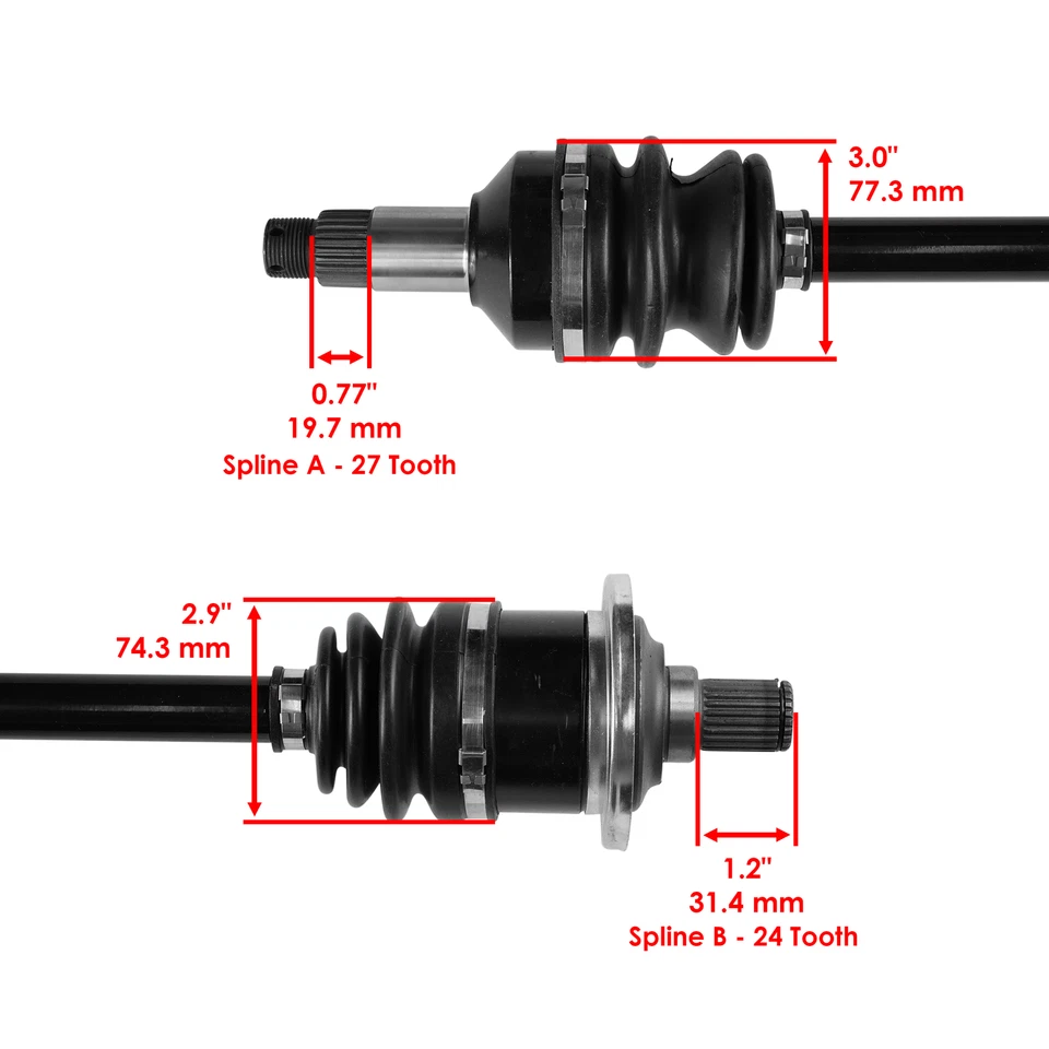 Front & Rear CV Axles For Arctic Cat 500 4X4 2006 2008-2010 2013-14 Left & Right - Image 3 of 4