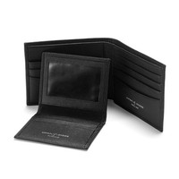 Aspinal Of London Large Id Wallet Black Saffiano & Black Suede. Embossed. Aspinal Of London Large Id Wallet Black Saffiano & Black Suede. Embossed.
