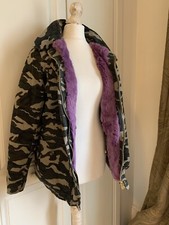 Real Rabbit Fur & Duck Down Military Parka Jacket By Beayukmui Size S (eu 40)