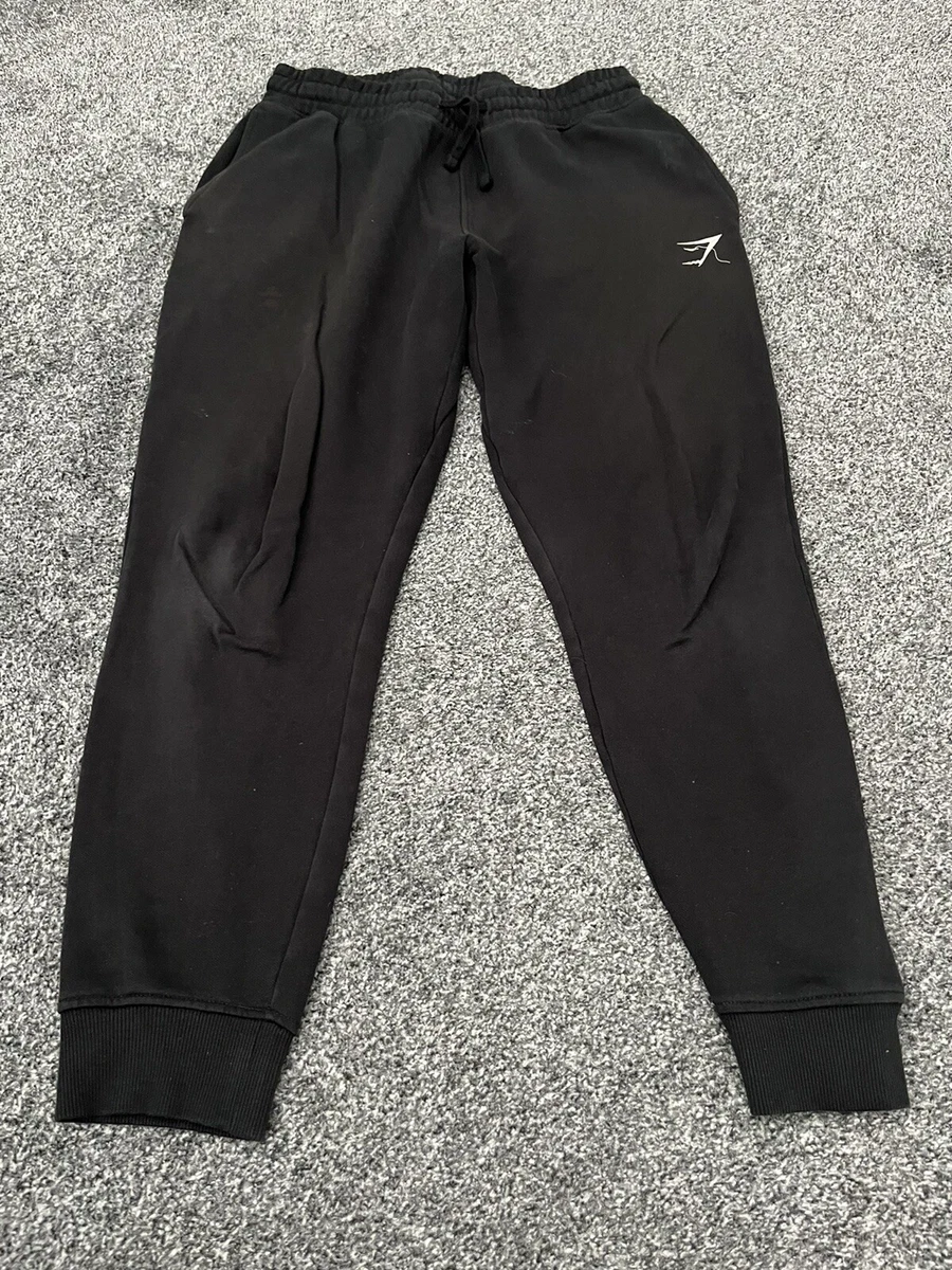 Men’s Black Gymshark Crest Joggers M