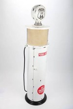point-home Design-Schrank "Zapfsäule" mit Licht, Retro, weiss, 152 cm