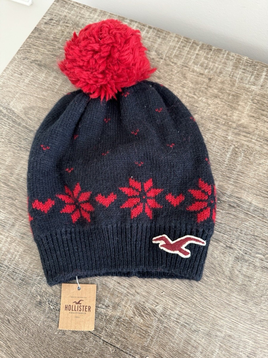 NWT Hollister Red Betty's Winter Beanie Hat ONESIZE
