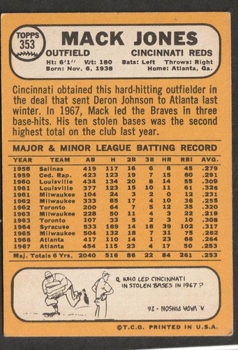 1968 Topps Baseball Cards Scegli una carta a scelta 295-660 EX X-MT 1/25 Set Break - Foto 109 di 490