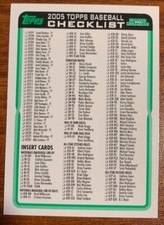 2005 Topps Update & Highlights Green Checklist #2 of 3 Used Used Free Shipping
