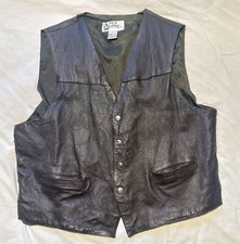 high alpine leather vest mens large brown casual boho blokecore Rustic Rodeo