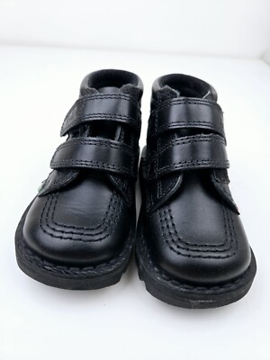 Kickers Schwarz Kick Hi Jungen Kleinkind Schuhe Stiefel Schulschuhe UK 6 EU 23
