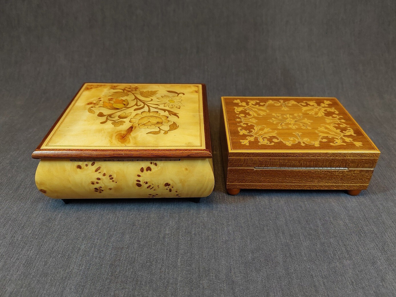 Two Vintage Swiss Musical Movement Jewelry Boxes From Italy JOKER5000
