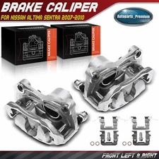 Pair Front Brake Caliper w/ Bracket for Nissan Altima Sentra 2007 2008 2009 2010