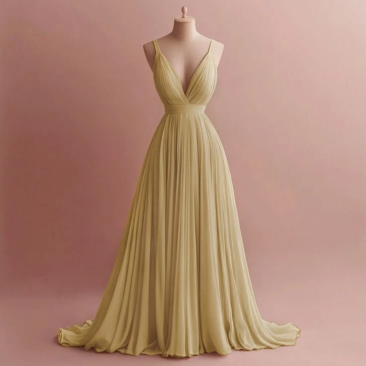 Chiffon Wedding Dress Summer Beach Dress Off Shoulder A Line Elegant Bridal Gown - Image 4 of 4