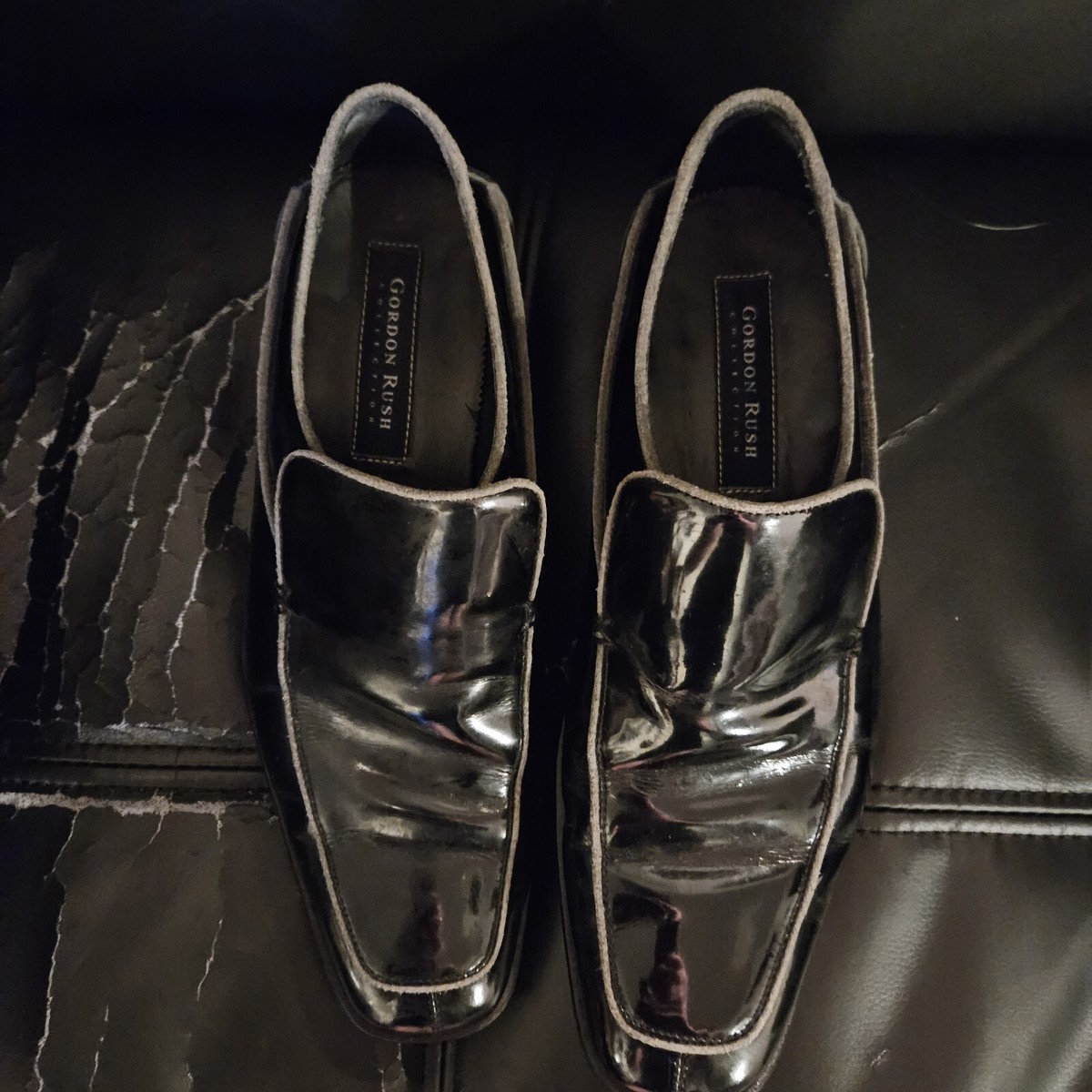 Mens Vintage Gordon Rush Patent Leather Dress Shoes Size 8.5  display picture 1