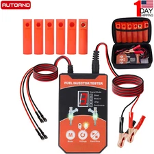 Universal 8 Pulse Modes Fuel Injector Tester Cleaner DIY Tool W/ 6 Size Adapters