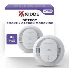 Kidde Smoke & Carbon Monoxide Detector, 10-Year Battery Powered, Voice Alerts,