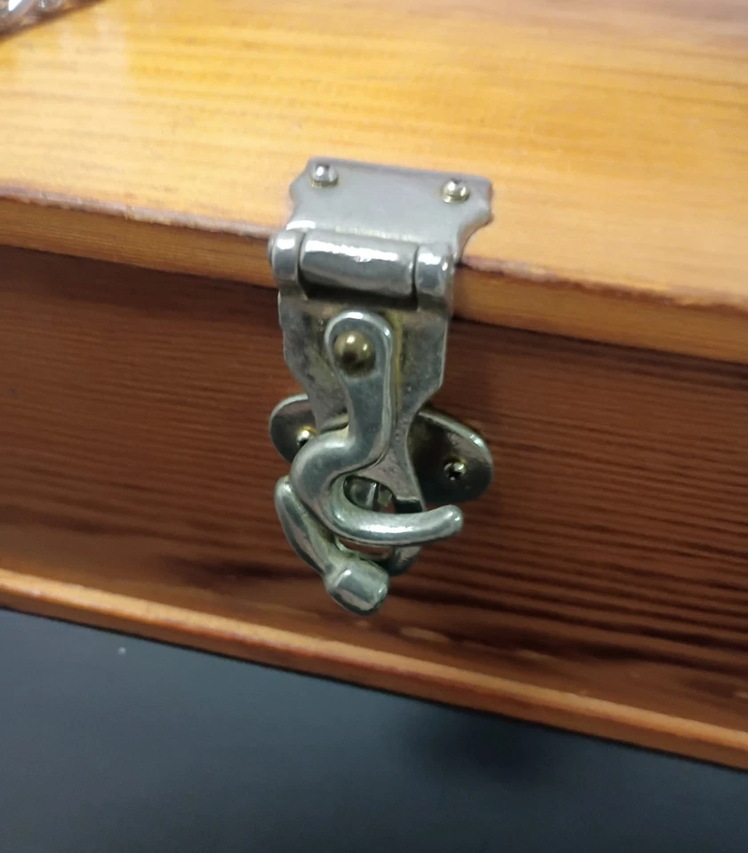 Bolso de Mano Roger VansS Vintage Años 50 Años 60 Cadena Madera Artesanal Foto 4 de 4