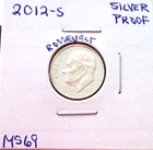 2012 SAN FRANCISCO 90% SILVER ROOSEVELT PROOF DIME IN HIGH END PROOF CONDITION