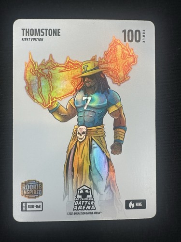 Brian Thomas Jr THOMSTONE 2025 Battle Arena Update BLIZZARD Fire Battle Foil RC