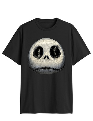 Nightmare Before Christmas Mens T Shirt Size M Black Jack Sally Eyes Graphic