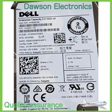 NewFVX7C 0FVX7C Dell ENTERPRISE 2TB 7.2K RPM 12Gb/s 2.5" SAS HDD Hard Drive