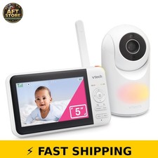 VTech 5" Digital Video Baby Monitor with Pan Tilt, White