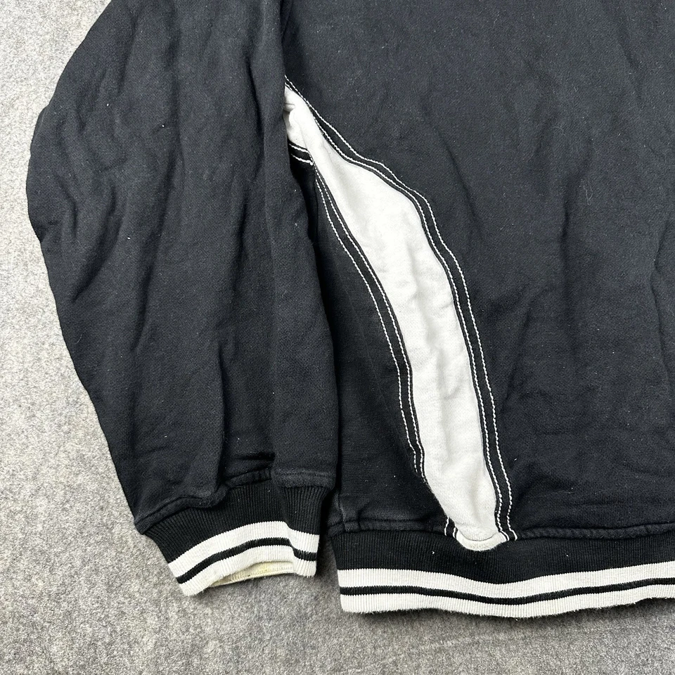 Jaqueta com capuz masculina vintage Phat Farm zíper completo GG preta skatista grunge rave pesada - Imagem 4 de 4