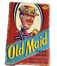 Whitman Old Maid Complete Deck RARE 19 PAIRS 39 Cards! Compare - E.E Fairchild