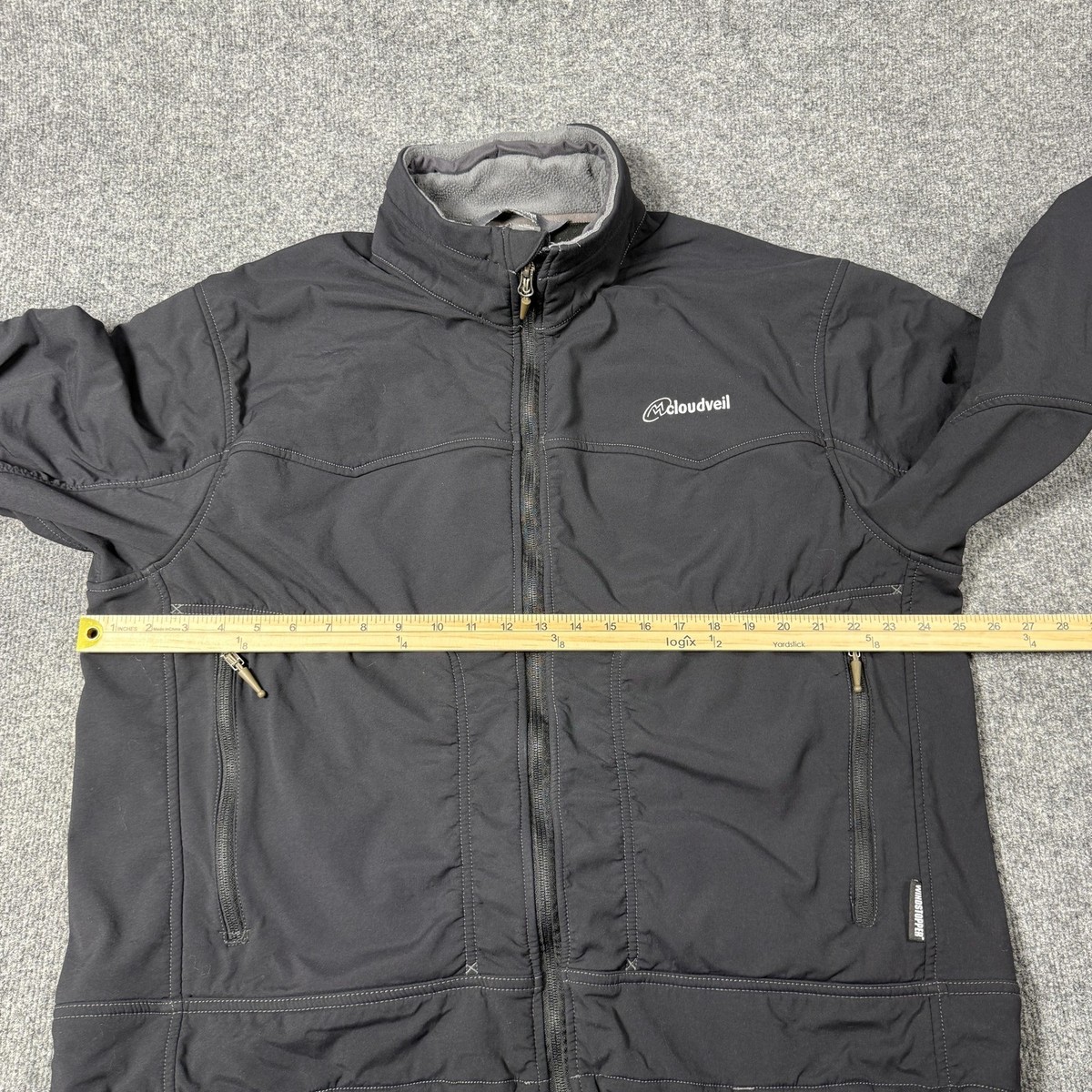 Cloudveil Windstopper Jacket Mens XL Black Softshell Full Zip