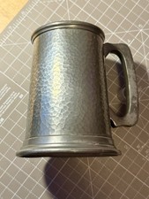 Vintage Roundhead 5" Pewter English Made in Birmingham England Tankard Pint Mug