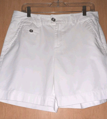 RAFAELLA 100% Cotton Shorts - 12 - Front Zip/Btn Close, Pockets, Vented Leg