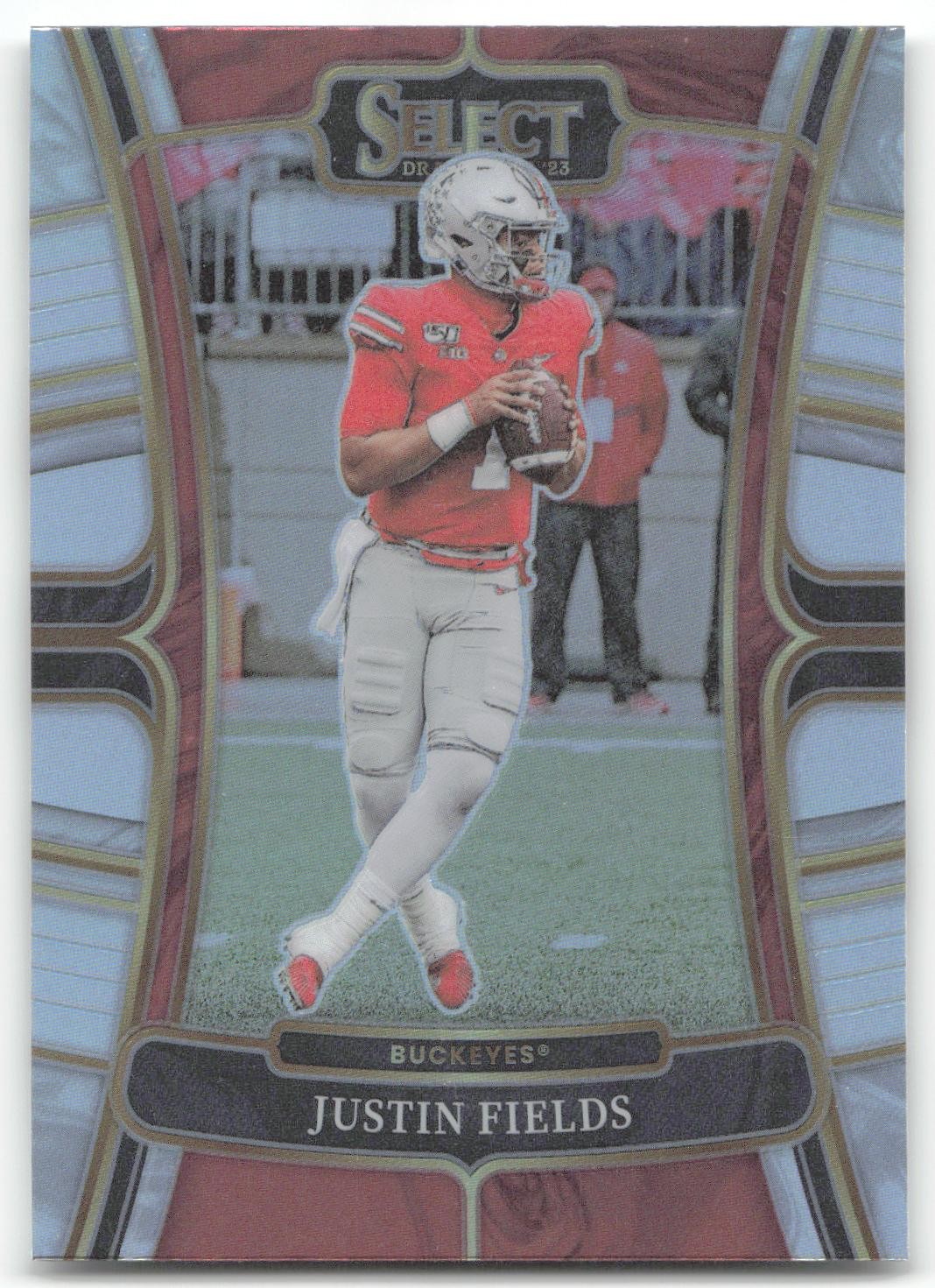 Justin Fields 2023 Panini Select Draft Picks Silver Prizm Buckeyes