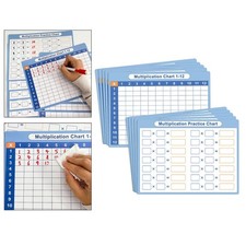 10 Pieces Multiplication Chart Whiteboard Math Manipulatives White Board