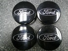 Ford Black  & Chrome OEM Center Cap 2.50" 64mm FL34-1A096-CB DB EB HB - Set/4*