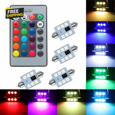 578 LED Bulb 41Mm 42Mm 212-2 211-2 578 Festoon LED Bulbs 16 Colors RGB