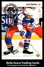 1992-93 Upper Deck John Emmons #608 USA Rookie World Junior Championship NHL 