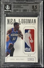 2012-13 Panini National Treasures Jrue Holiday NBA Logoman /4 BGS 8.5 #32 76ers