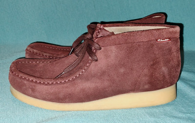Clarks Stinson 26122001 Wallabee Suede Burgundy Chukka Boot Size Mens 10.5
