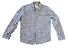 Abercrombie & Finch Mens Red And Blue Plaid Size Medium 100% Cotton
