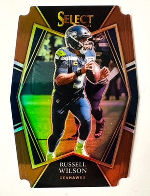 2021 Panini Select Russell Wilson Die Cut BRONZE Prizm Card SP #/199 Seahawks!