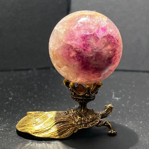Sfera di fluorite naturale 181G cristallo di quarzo colorato pietra preziosa guarigione - Foto 12 di 16