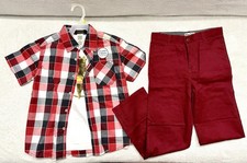 Boys Cute Set Clothes T-Shirts Pants 8 Years Red New  Excellent Condition