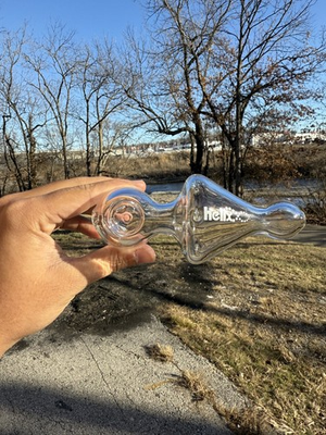 #ad 5.5 inch Grav Lab Helix Hand Pipe Glass Chillum Smoking Pipe $49.00