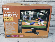 Tyler 14 Portable TV LCD 1080P Rechargeable Lithium HDMI, USB, RCA, FM Radio,AV