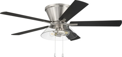 IST52BNK5 Insight 52'' Hugger with LED Lights & Pull Chain, Brushed Polished Nick
